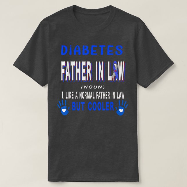 Diabetes Vater im Gesetz Definition Cooler Diabete T-Shirt (Design vorne)