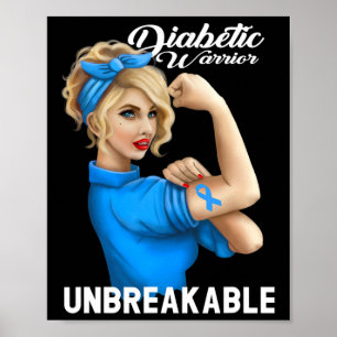 Diabetes Warrieness Insulin Diabetiker Typ 1 Poster