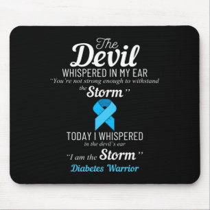 Diabetes Warrim Storm Bestes Diabetes Bewusstsein  Mousepad