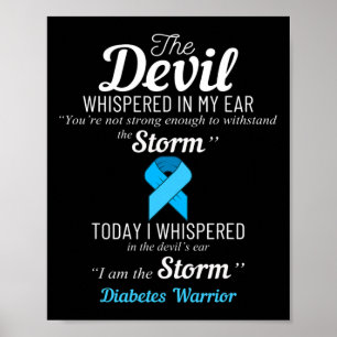 Diabetes Warrim Storm Bestes Diabetes Bewusstsein Poster