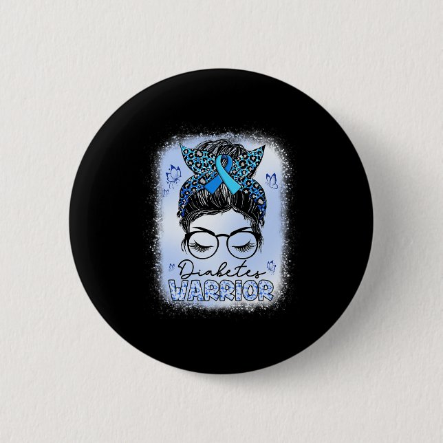 Diabetes Warrior Awareness Diabetic Support Typ W Button (Vorderseite)
