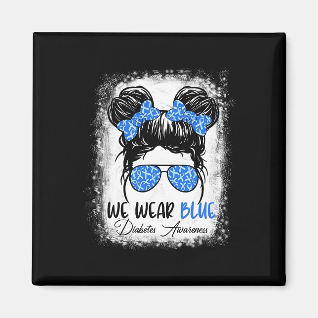 Diabetes Warrior Awareness Diabetic Support Typ W Magnet (Vorne)