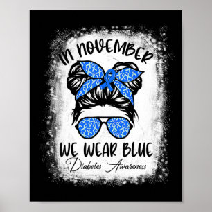 Diabetes Warrior Awareness Diabetic Support Typ W Poster