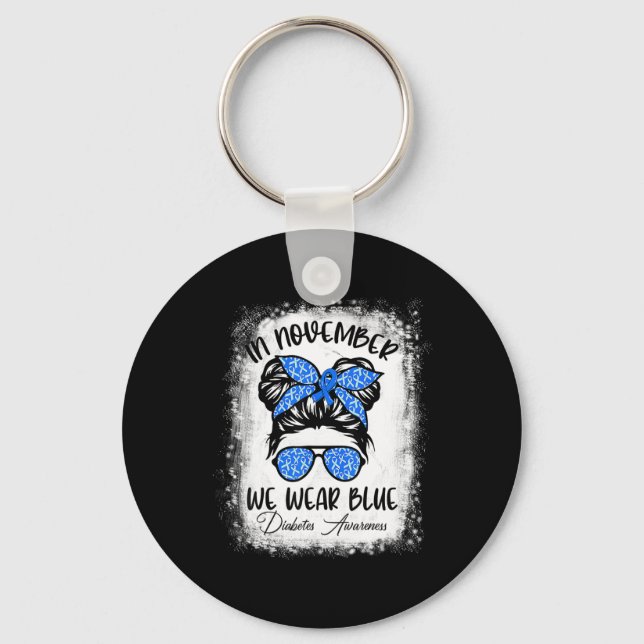 Diabetes Warrior Awareness Diabetische Unterstützu Schlüsselanhänger (Vorderseite)