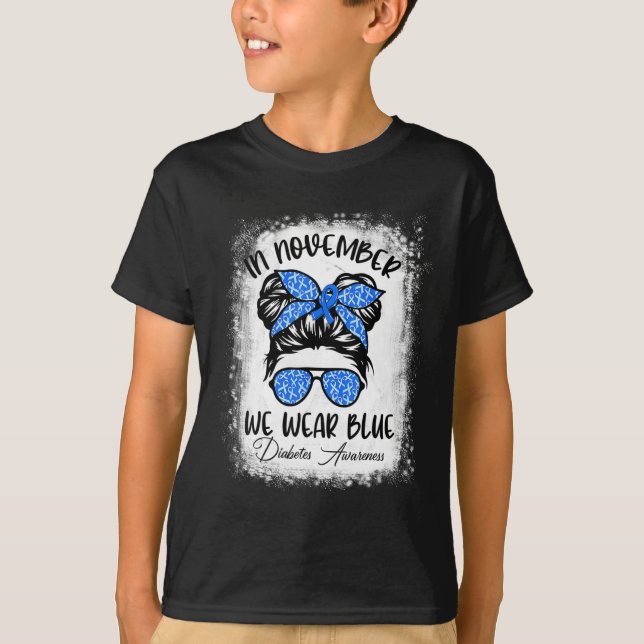 Diabetes Warrior Awareness Diabetische Unterstützu T-Shirt (Vorderseite)