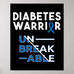 Diabetes Warrior Diabetes Awareness Montag Poster