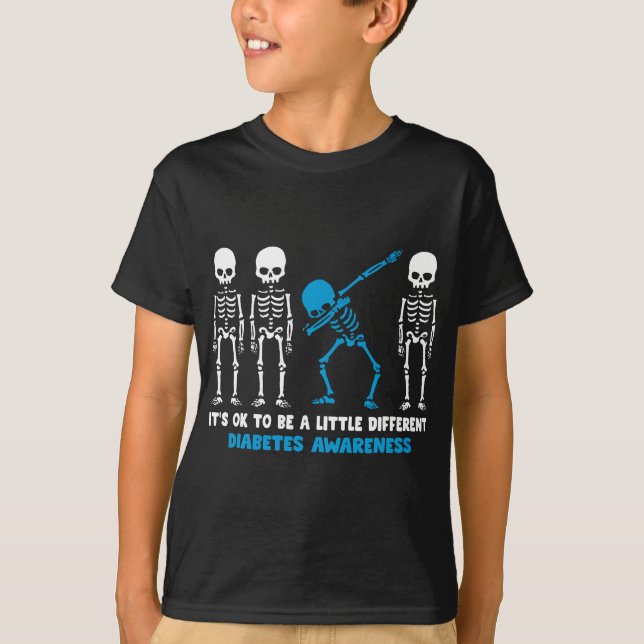 Diabetes Warrior Mom awareness Gift It's Ok To Be T-Shirt (Vorderseite)