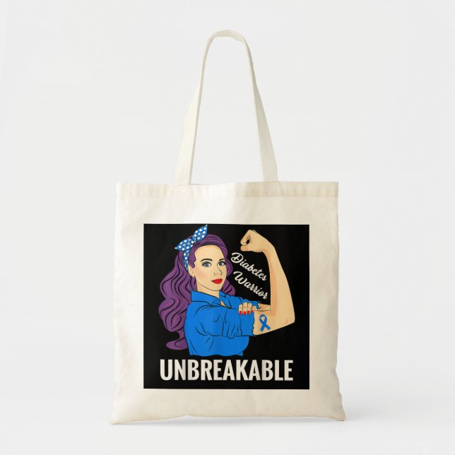 Diabetes Warrior Sugar Diabetes Typ 1 2 Awareness Tragetasche (Vorne)