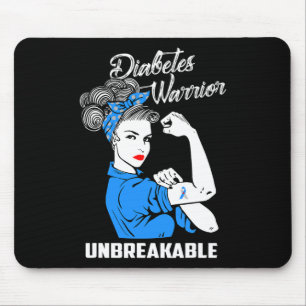 Diabetes Warrior Unzerbrechliche Diabetes Awarenes Mousepad