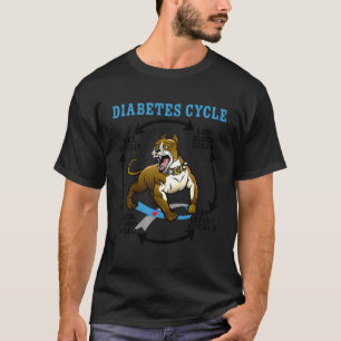 Diabetes-Zyklus Pitbull-Hund niedriger Blutzucker T-Shirt