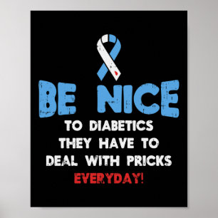 Diabetesbewusstsein ist schön zur Diabetesbekämpfu Poster