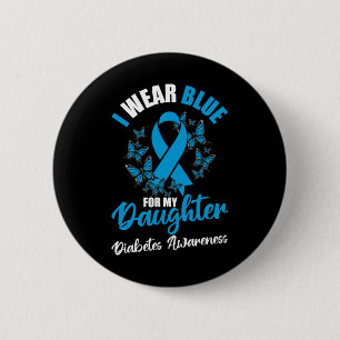 Diabetesbewusstsein November ich trage Blau für me Button