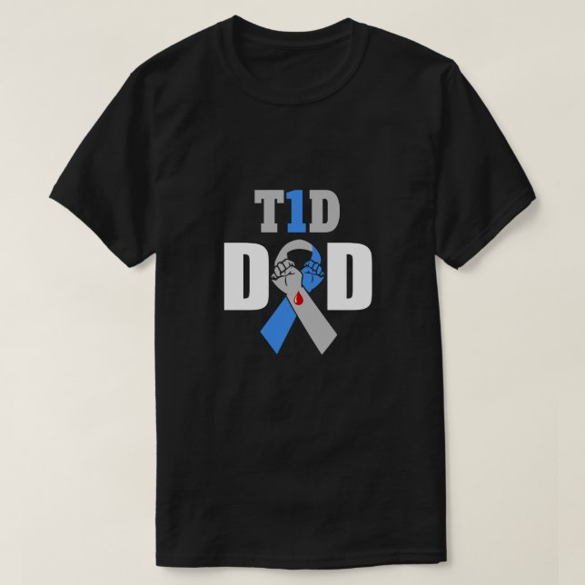 Diabetesbewusstsein T1D Protonentyp 1 Diabetes Vat T-Shirt (Design vorne)