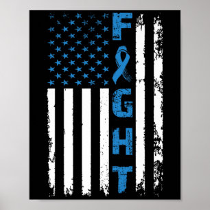 Diabetesbewusstsein unterstützen amerikanische Fla Poster