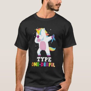 Diabetiker Typ 1 Diabetes T1D Typ 1 Derful Unico T-Shirt