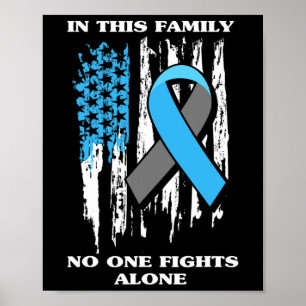Diabetiker Typ 1 T1D Diabetes Bewusstsein USA Flag Poster