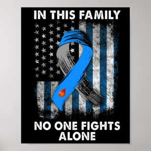 Diabetiker Typ 1 T1D Diabetes Bewusstsein USA Flag Poster