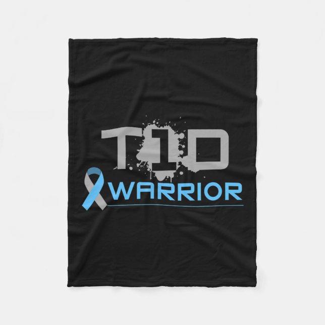 Diabetisch - Spaß Typ 1 Diabetes Aufklärung T1d Fleecedecke (Vorderseite)