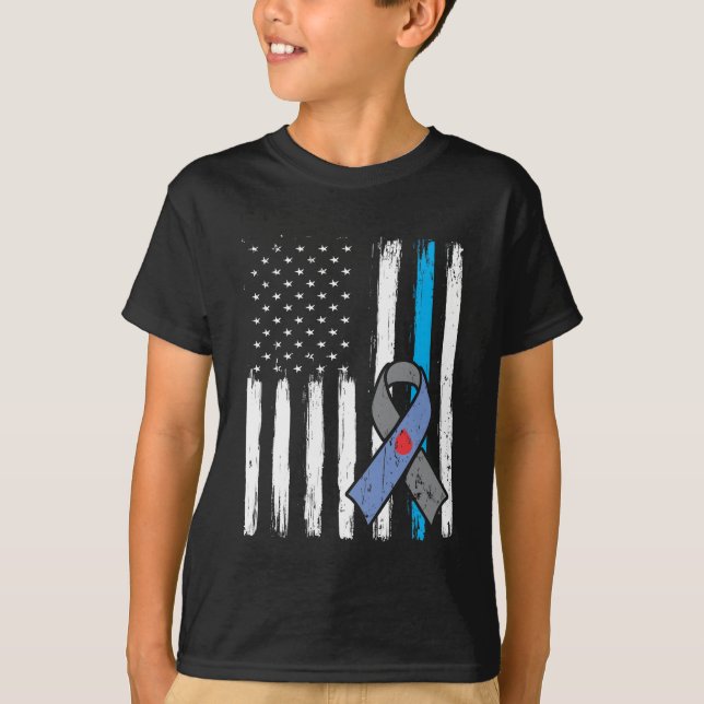 Diabetische Diabetes-Bewusstsein der amerikanische T-Shirt (Vorderseite)