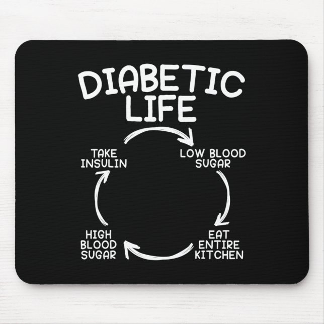 Diabetische Diabetes mellitus Monat Insulin Pan Mousepad (Vorne)
