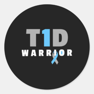 Diabetische Heilung - Spaß Typ 1 Diabetes Bewussts Runder Aufkleber