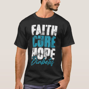 Diabetische Krieger Mama Glaube Heilung Hoffnung D T-Shirt