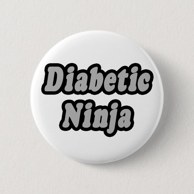 Diabetische Ninja Button (Vorderseite)