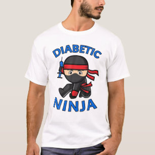 Diabetische Ninja Jugend Typ 1 T1D T1 Diabetes Awa T-Shirt