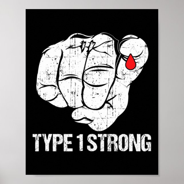 Diabetische Patienten Kämpfen Bewusstseinsbildung  Poster (Vorne)