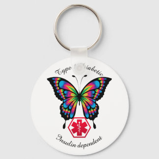Diabetische Warnhinweise Typ 1 oder 2 Personalisie Schlüsselanhänger