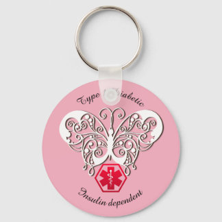 Diabetische Warnhinweise Typ 1 oder 2 Personalisie Schlüsselanhänger