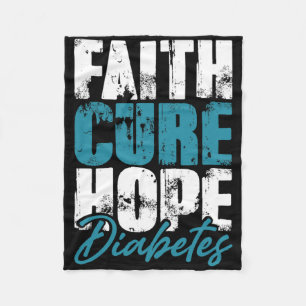 Diabetischer Krieger Gift Faith Cure Hope Diabetes Fleecedecke