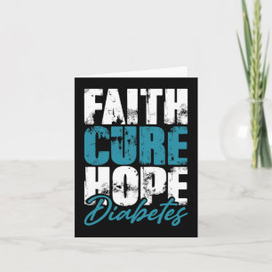 Diabetischer Krieger Gift Faith Cure Hope Diabetes Karte