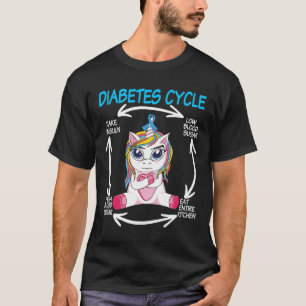 Diabetischer Zyklus Spaß Einhorn Diabetes Awarenes T-Shirt