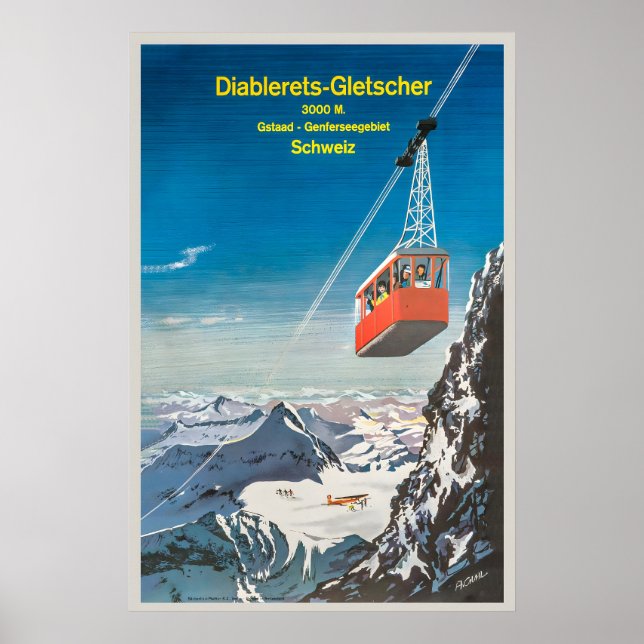 Diablerets Gletscher Berner Alpen Schweiz Poster (Vorne)