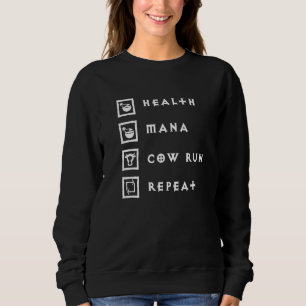 Diablo Health Mana Cow Wiederholung Sweatshirt