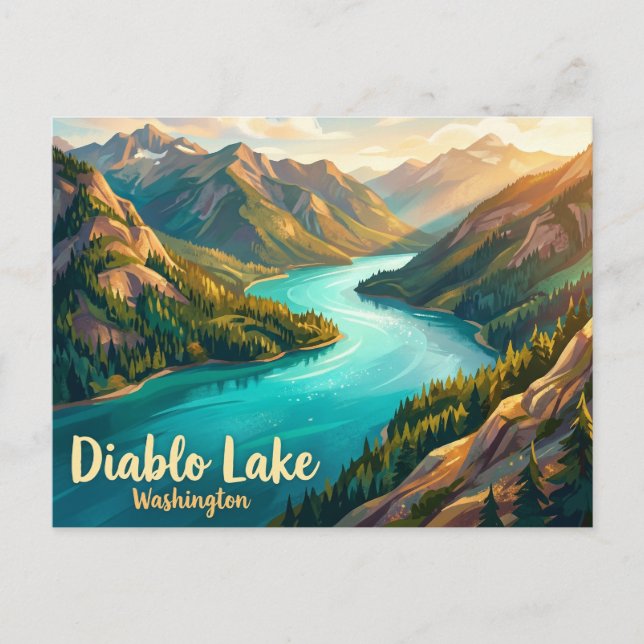 Diablo Lake USA Postkarte (Vorderseite)