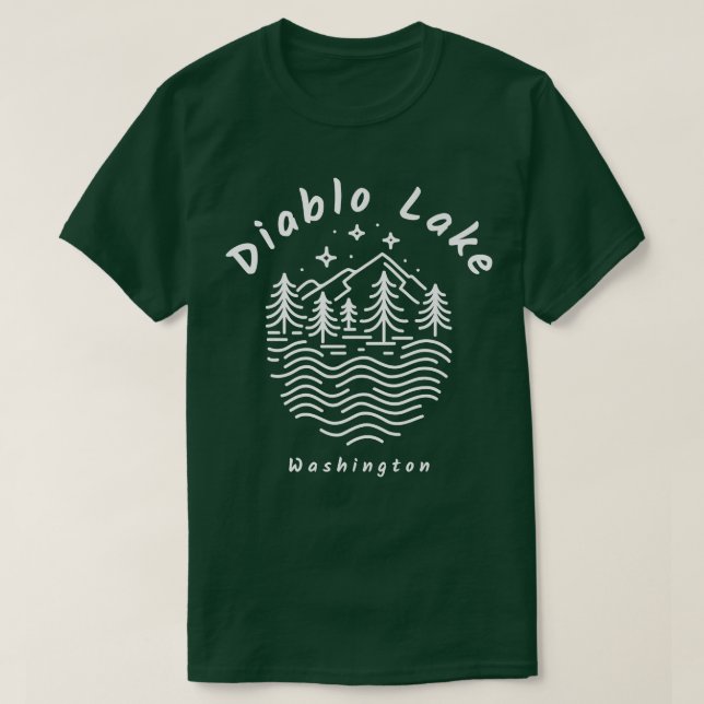 Diablo Lake Washington Souvenir T-Shirt (Design vorne)