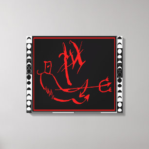 Diablo mit den Mondphasen Leinwanddruck