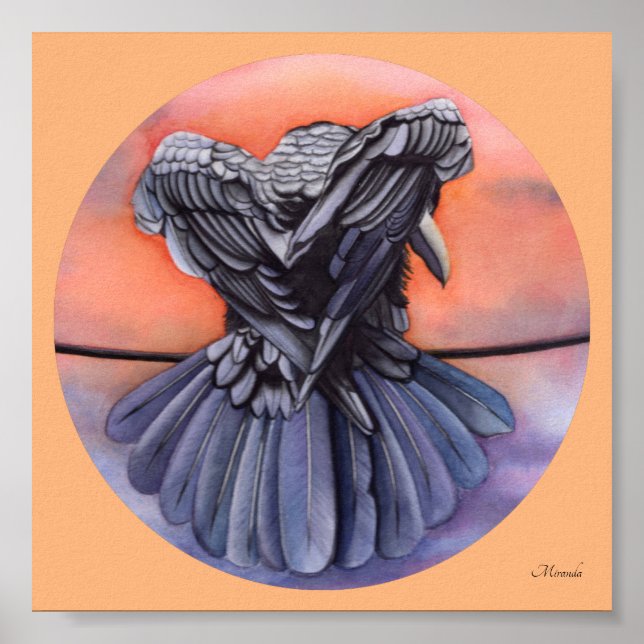Diablo The Crow Black Raven Art Miranda Poster (Vorne)