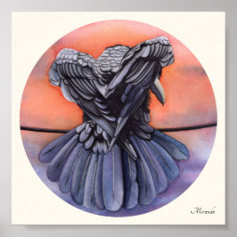 Diablo The Crow Black Raven Art Miranda Poster