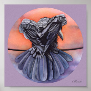 Diablo The Crow Black Raven Art Print Miranda Poster