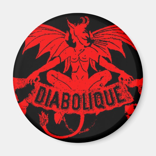 Diabolique Devil Satan Vintages Zigarrenlabel Art Magnet (Vorne)