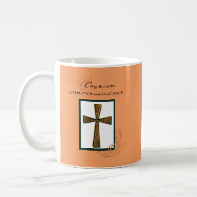 Diaconate Ordination Herzlichen Glückwunsch Cross Tasse (Links)