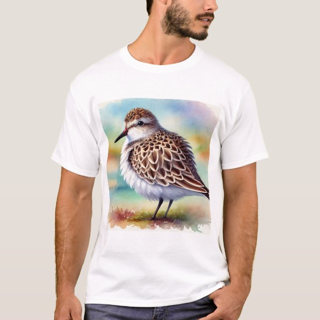 Diademed Sandpiper Plover 290824AREF134 - Watercol T-Shirt (Vorderseite)