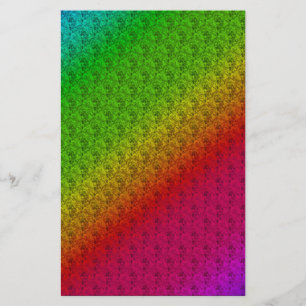 Diag Rainbow Gradient Blumenmuster Rot Grün Flyer