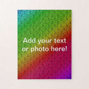 Diag Rainbow Gradient Blumenmuster Rot Grün Puzzle