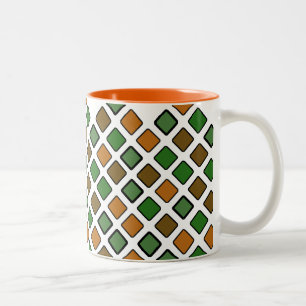 DIAG SQUARES orange Zweifarbige Tasse