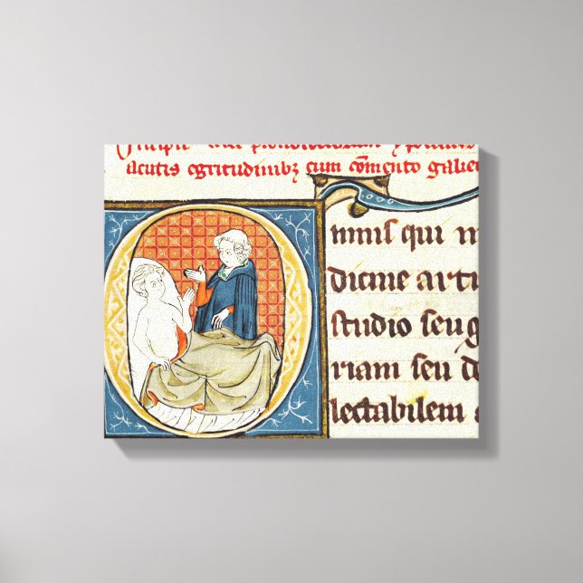 Diagnose eines Patienten durch einen Arzt Leinwanddruck (Vorderseite)