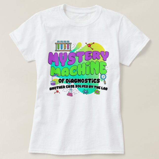 Diagnostik von Mystery Machine Labrador Medical Sc T-Shirt (Design vorne)